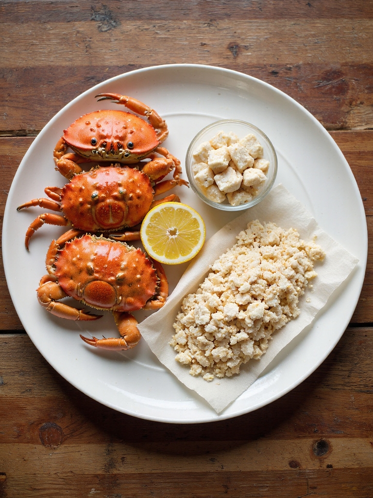 fresh drained seasoned crab stuffed