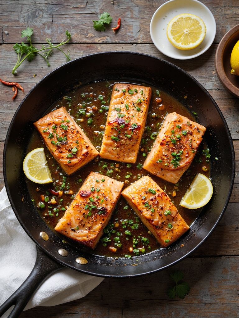 fresh lemon garlic salmon