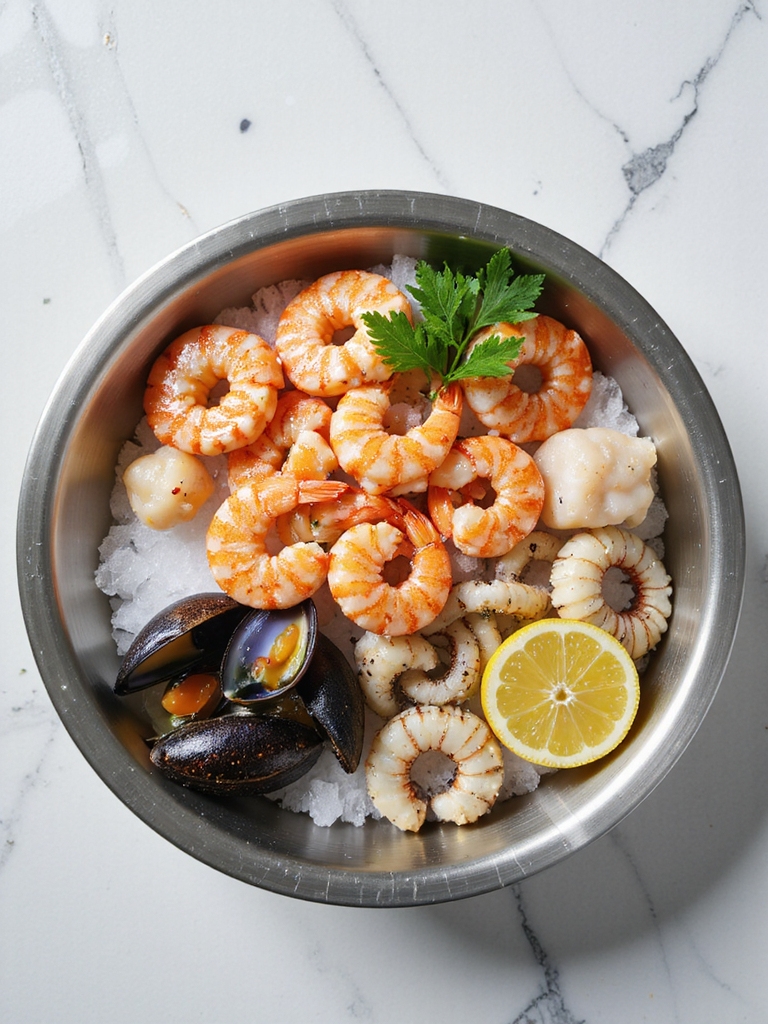 fresh seafood selection and prep