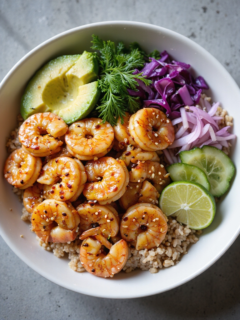 fresh trendy shrimp poke