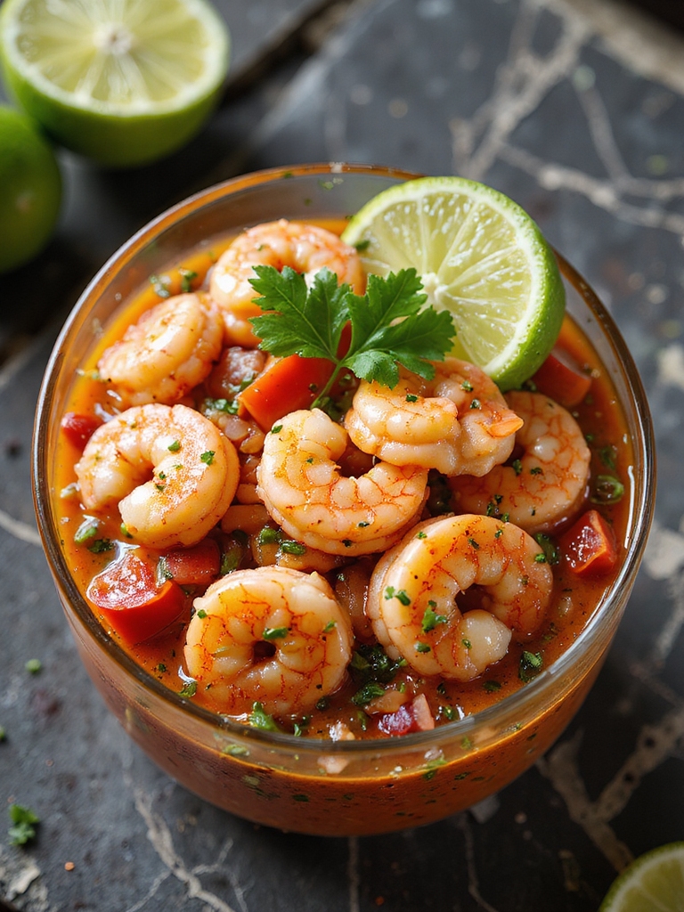fresh zesty mexican shrimp cocktail