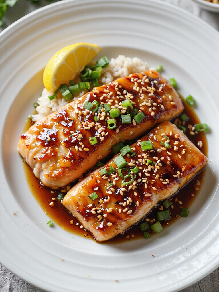 frozen salmon with teriyaki glaze