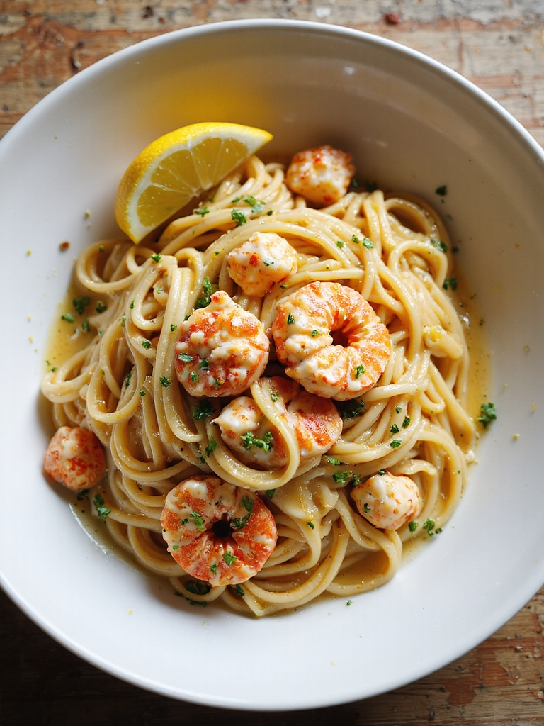 garlic browned lobster pasta bliss