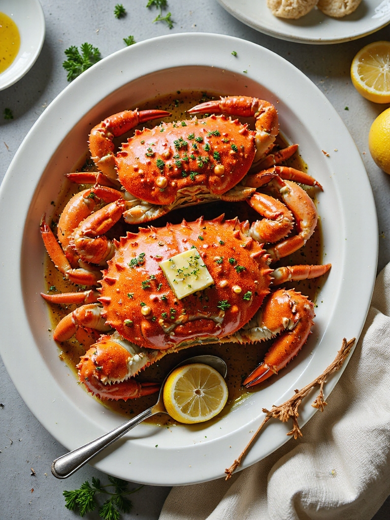 garlic butter baked crab legs