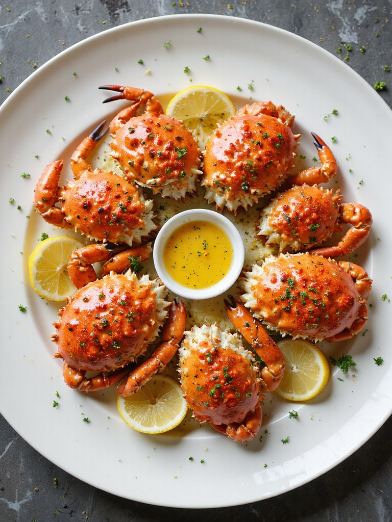 garlic butter broiled crab legs