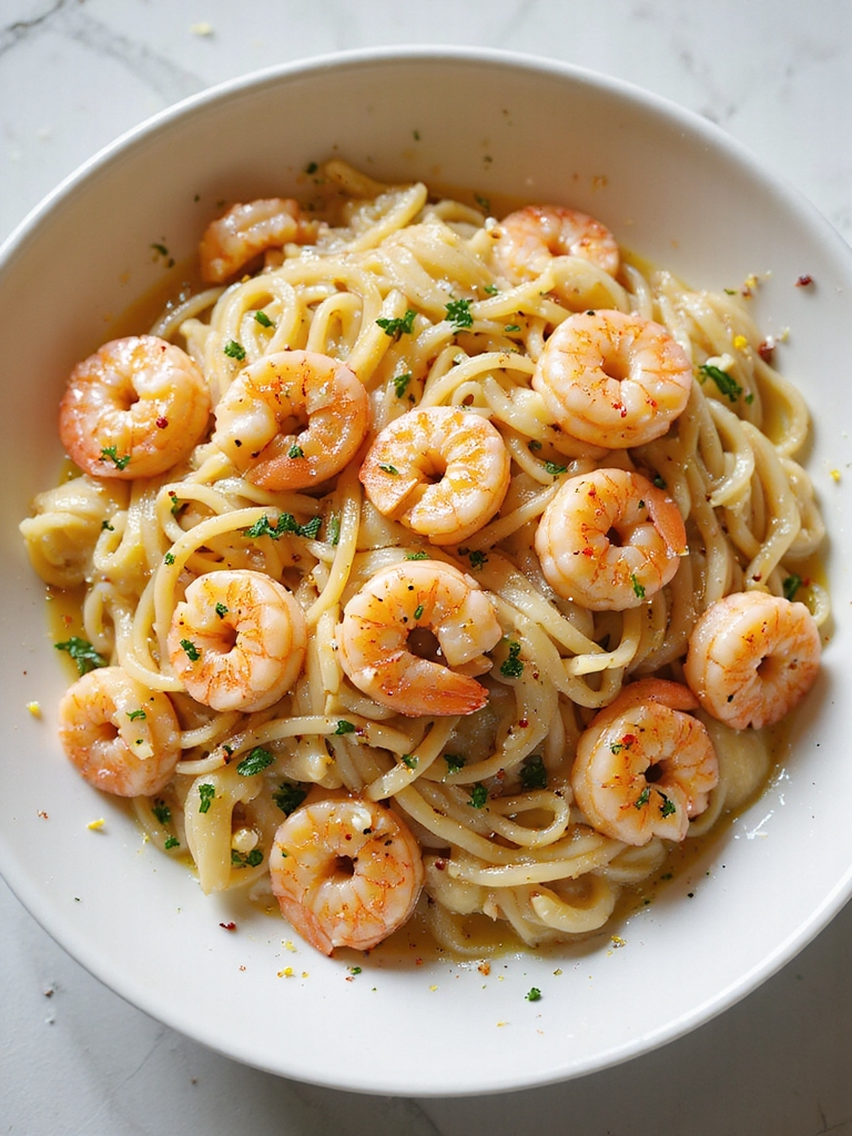garlic butter shrimp pasta