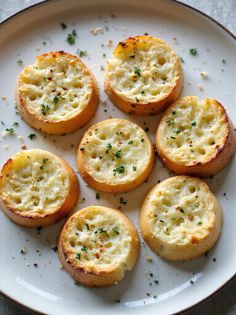 garlic herb parmesan air fried toasts