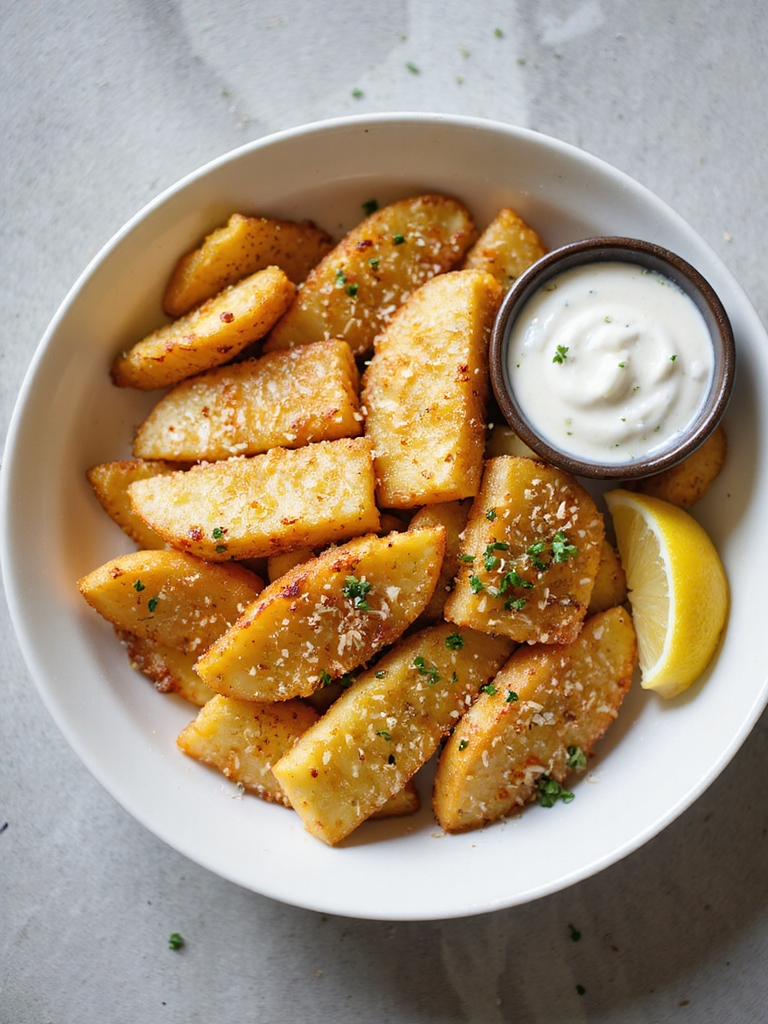 garlic parmesan air fried pickle fries
