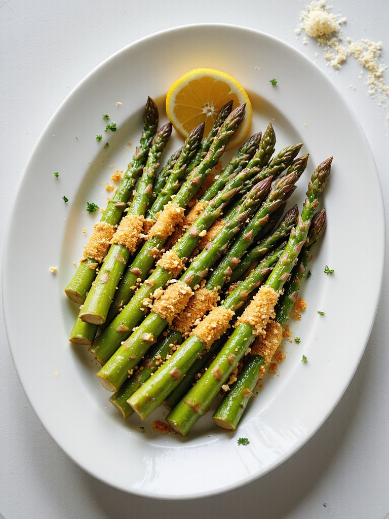 garlic parmesan crispy asparagus