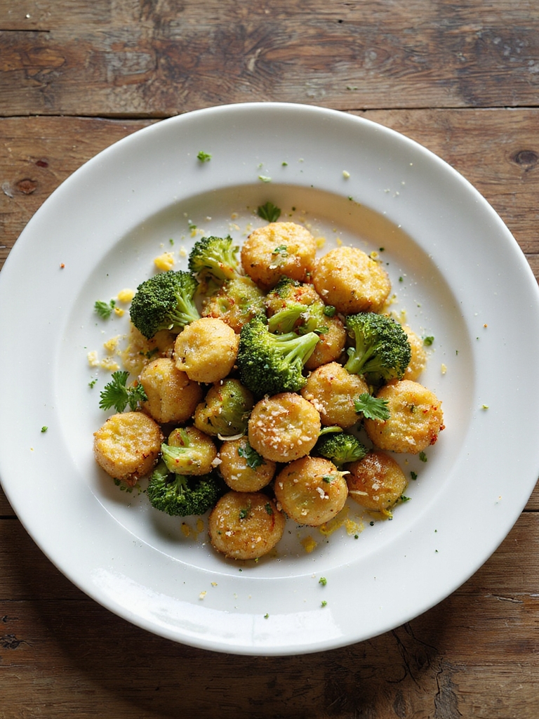 garlicky cheesy air fried broccoli