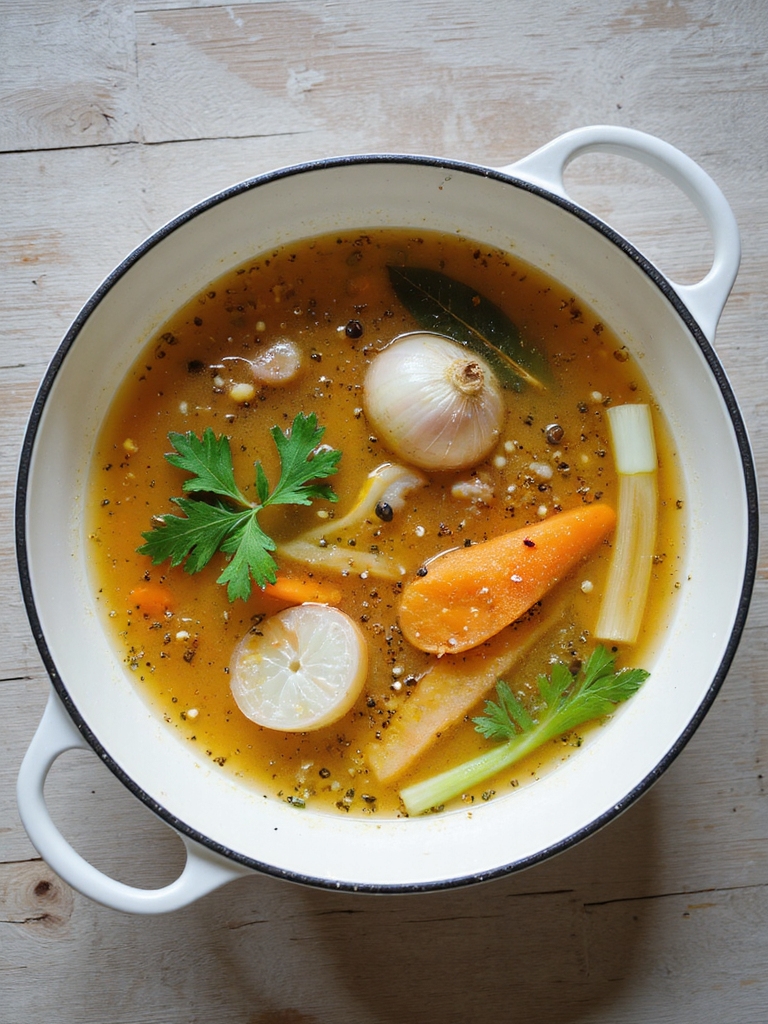 gentle clear white fish stock