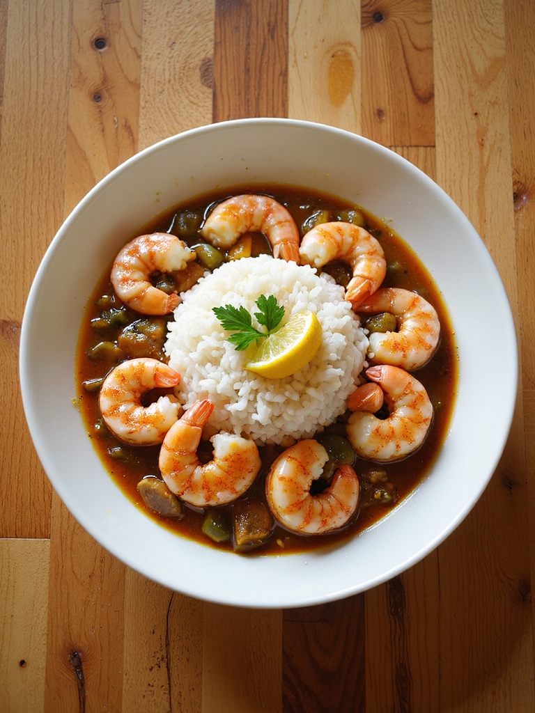 gently poach shrimp off heat