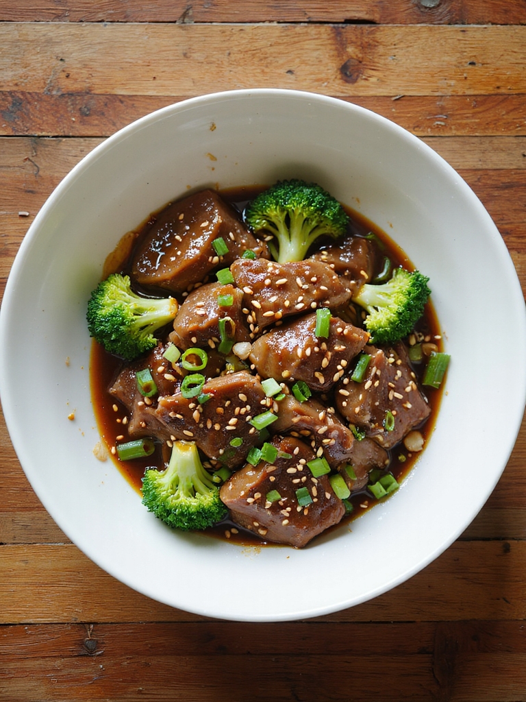 gently reheated beef stir fry