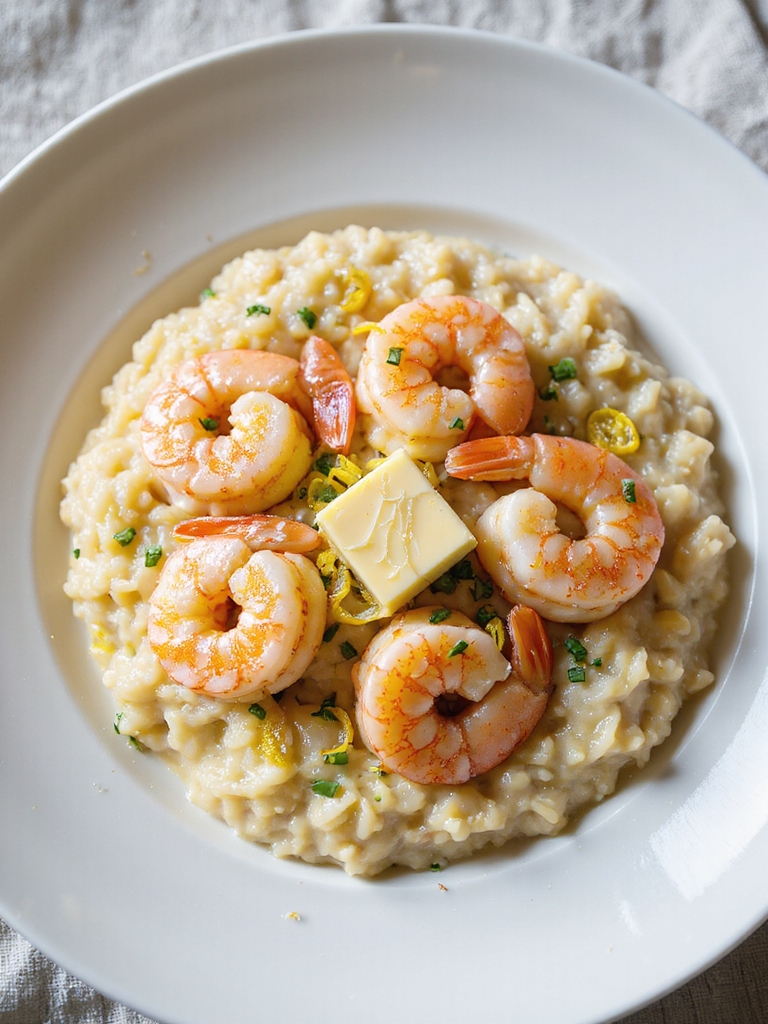 glossy buttery lemony shrimp finish