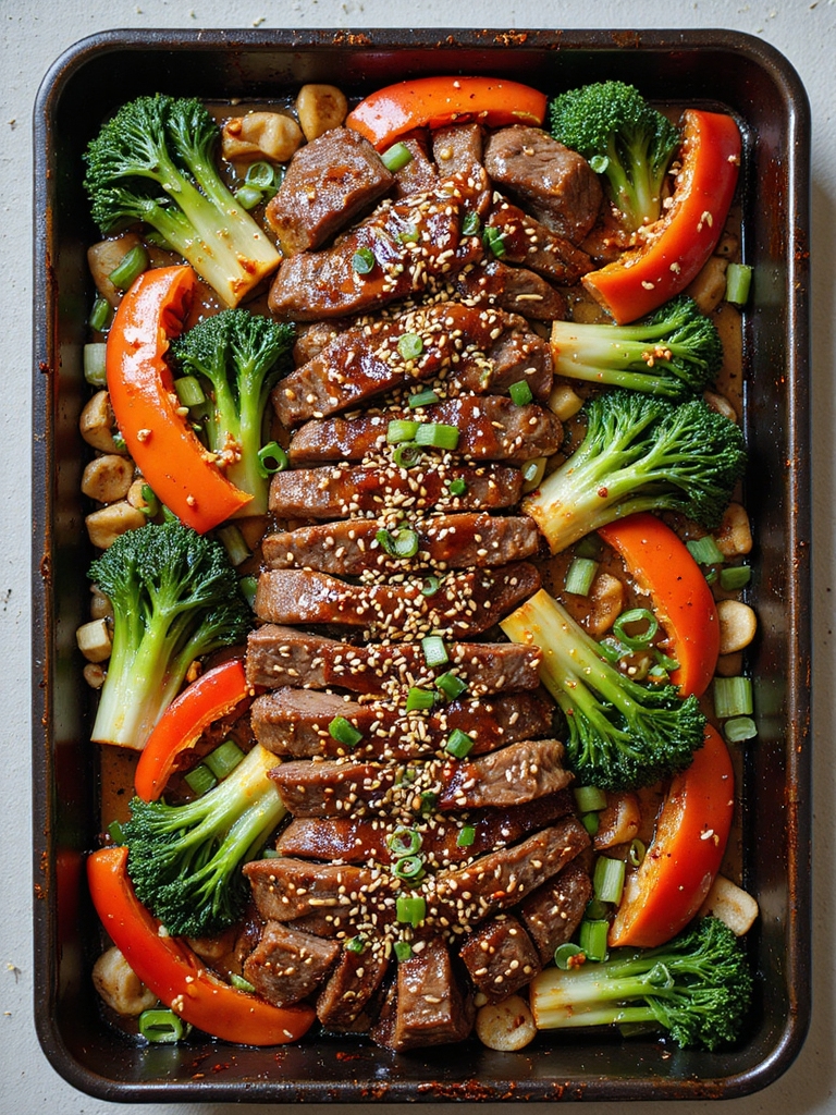 gochujang glazed sheet pan dinner