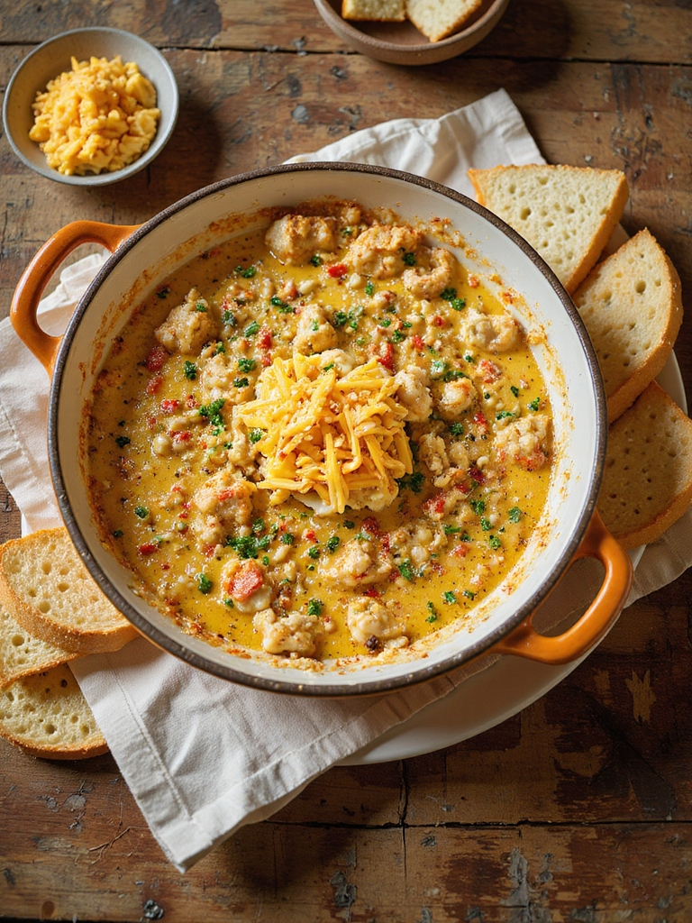 golden bubbly panko topped crab