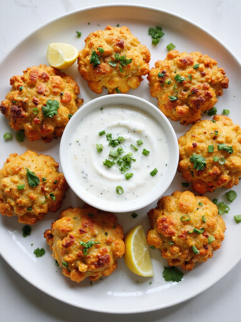 golden curry cauliflower fritters