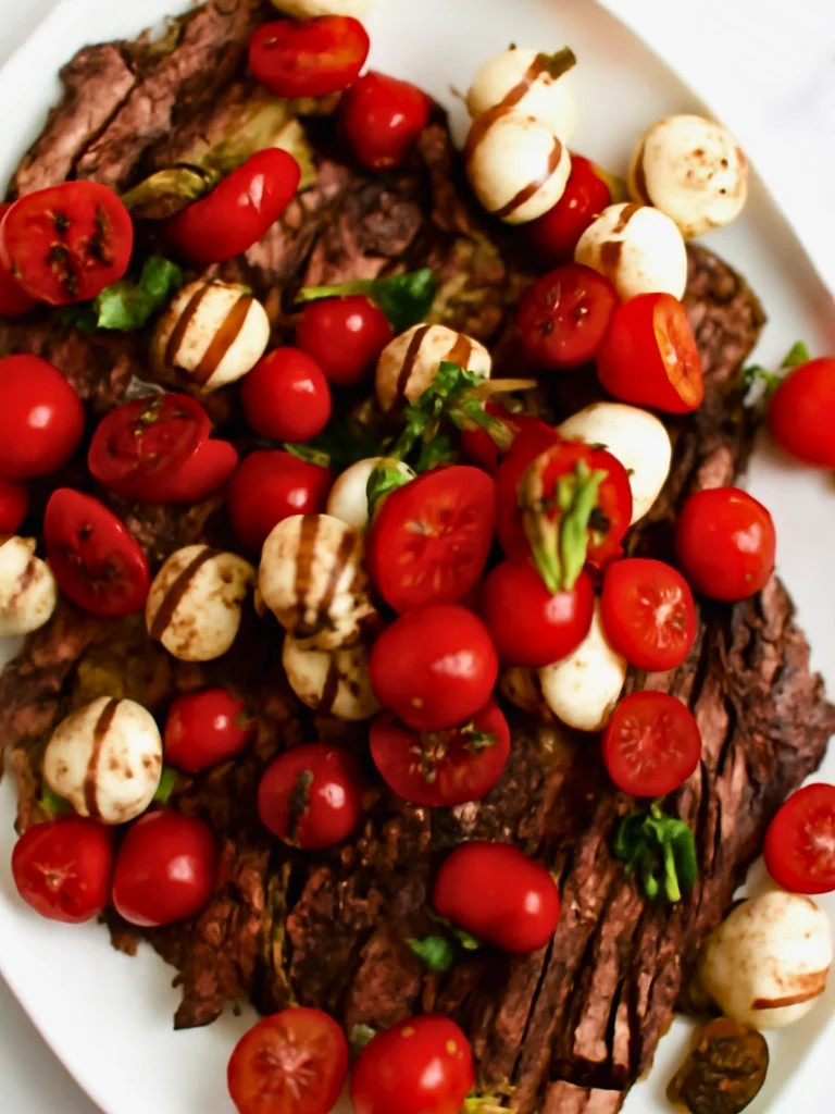 Grilled Caprese Flank Steak