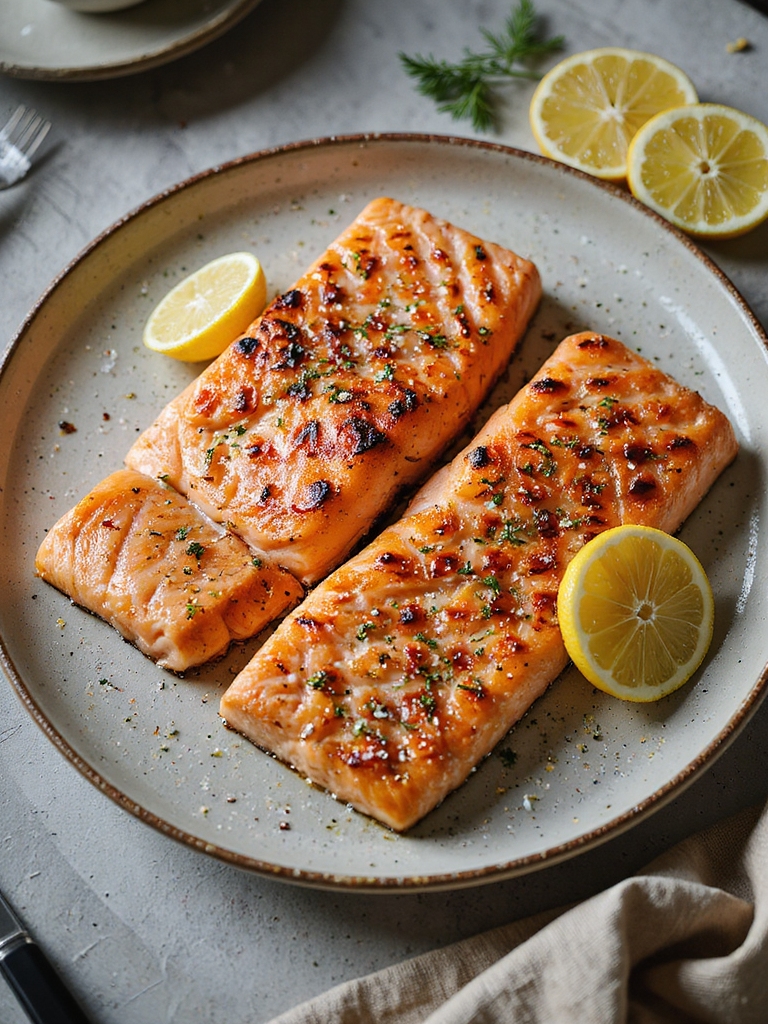 grilled salmon steaks even cooking