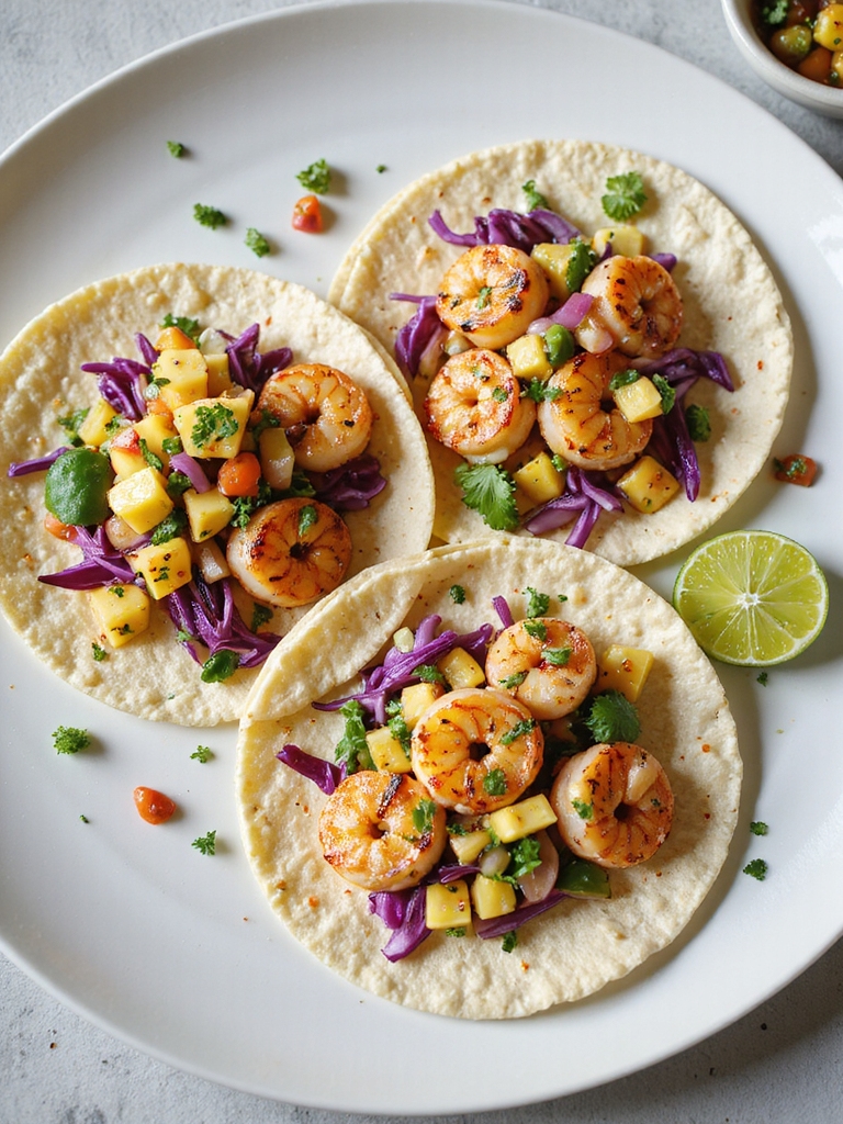 grilled shrimp pineapple tacos