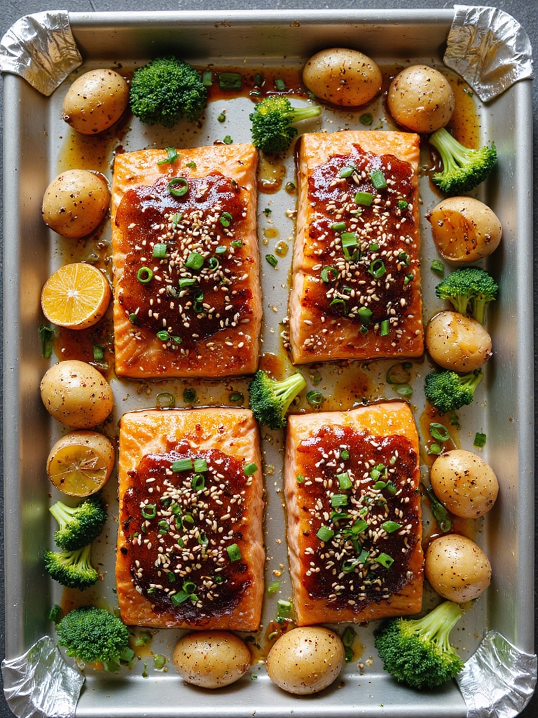 hands off glossy teriyaki salmon
