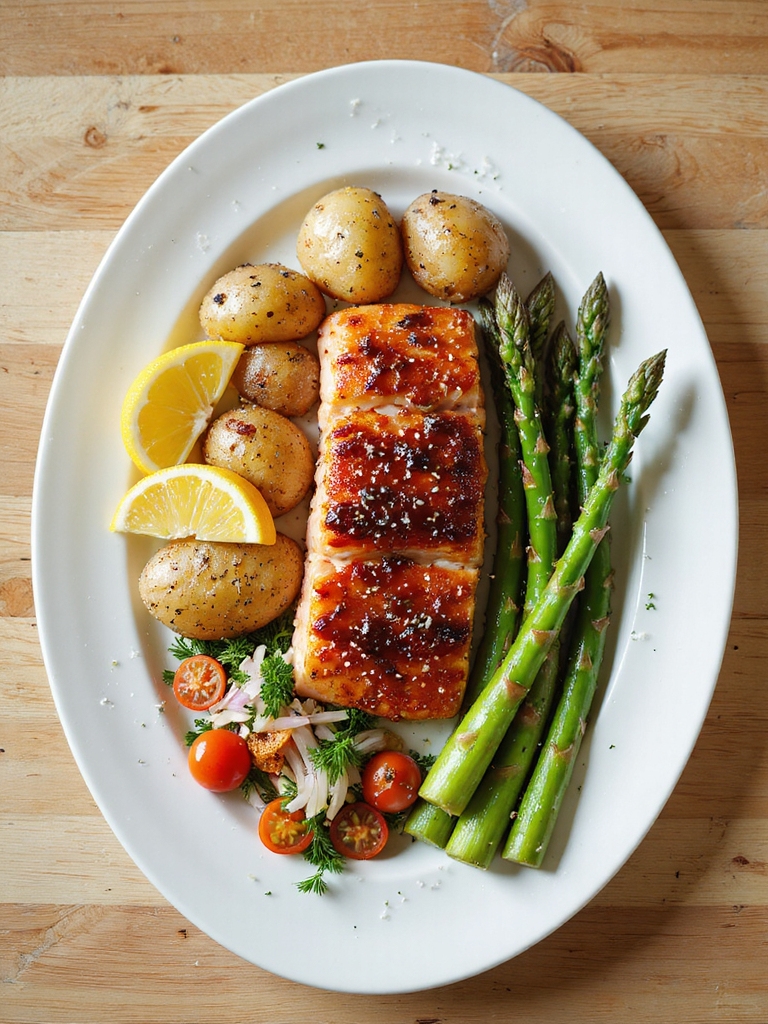 healthy glazed grilled salmon