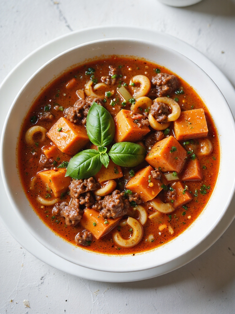 hearty ground beef tomato soup