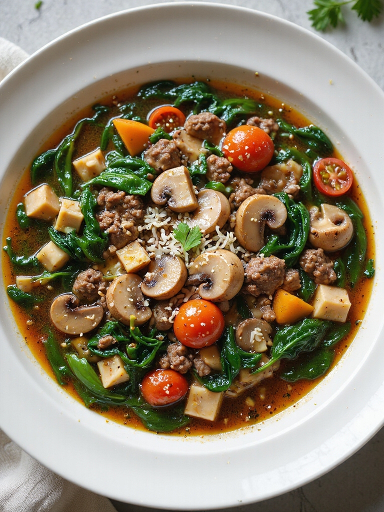 hearty weeknight ground beef soup