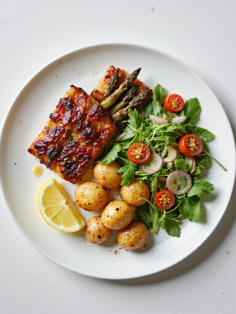 herb citrus salad with potatoes