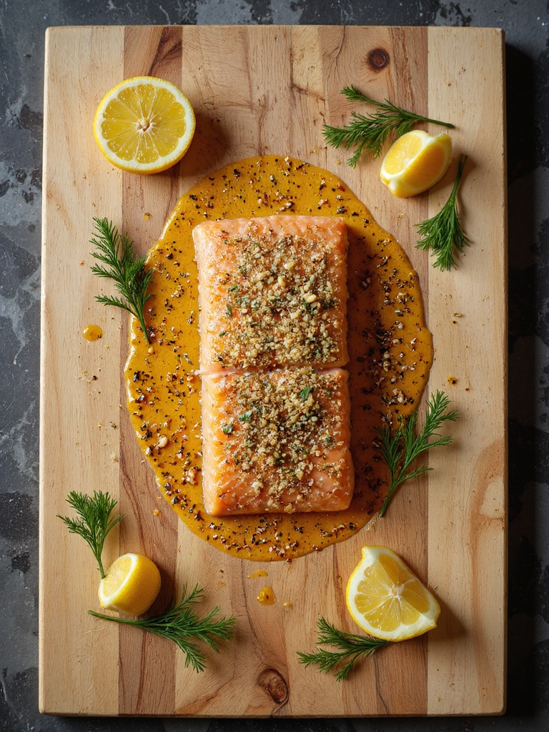 herb crusted cedar plank salmon