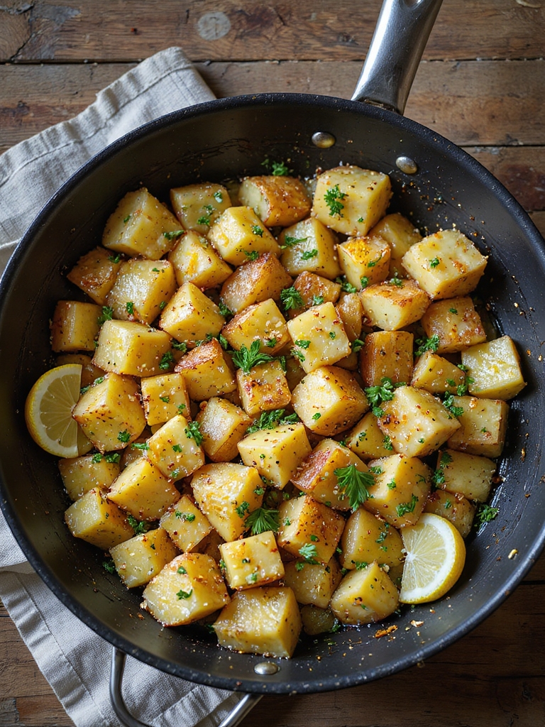 herbed air fryer crispy potatoes