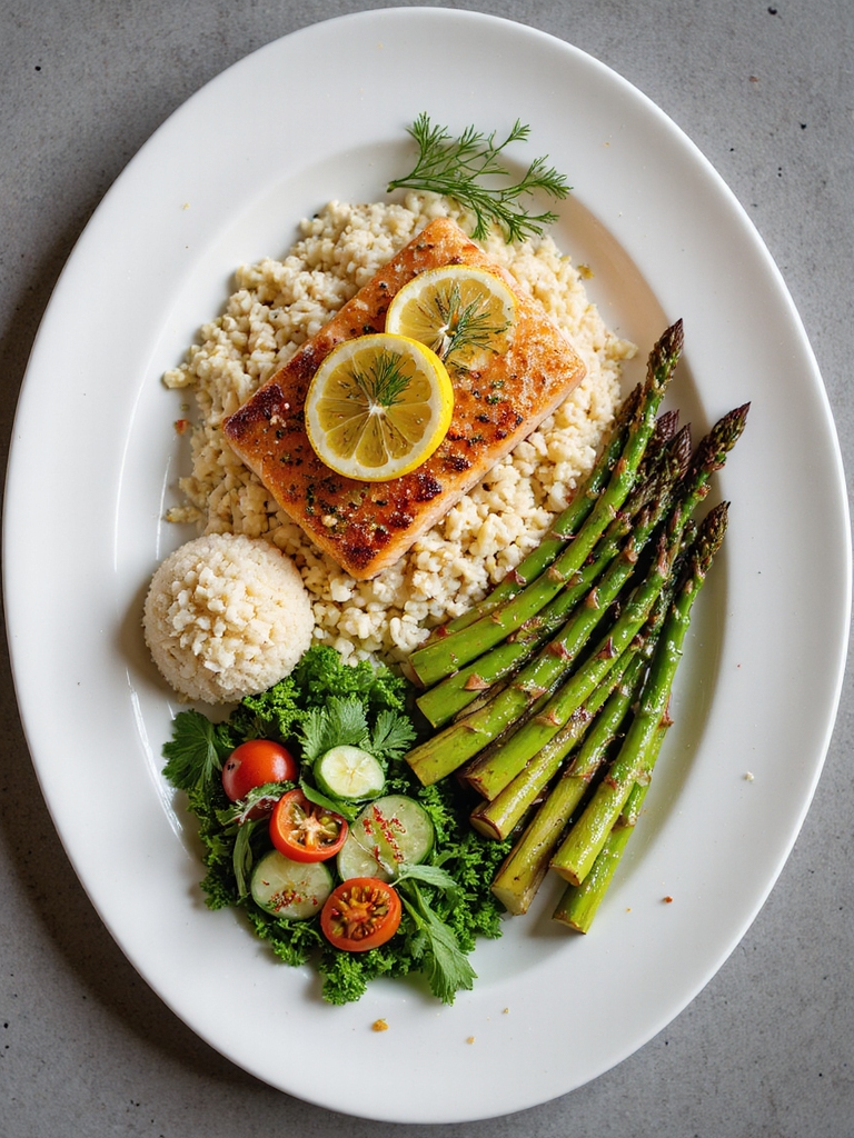 herbed cedar plank salmon meal