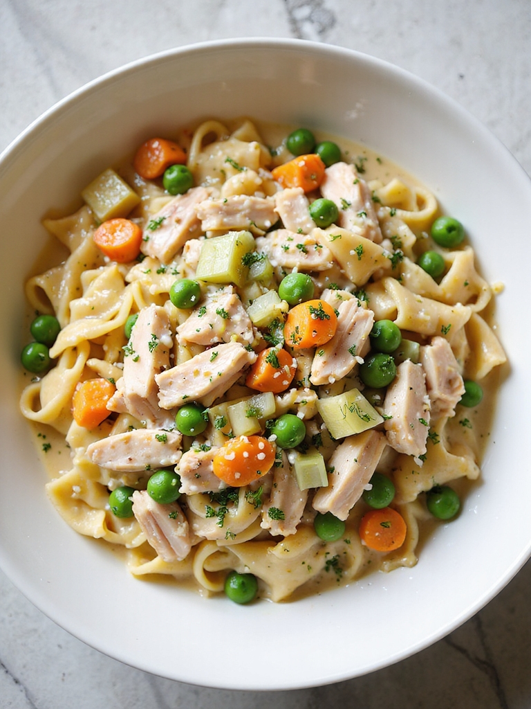 herbed greek yogurt chicken noodles