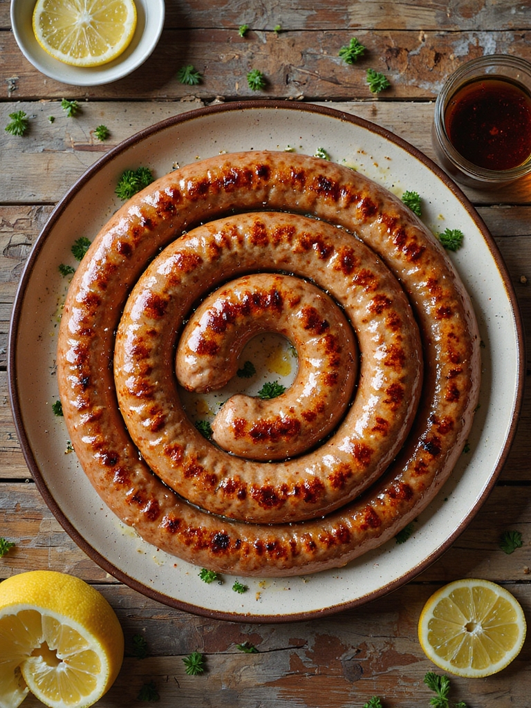 honey balsamic air fried sausages