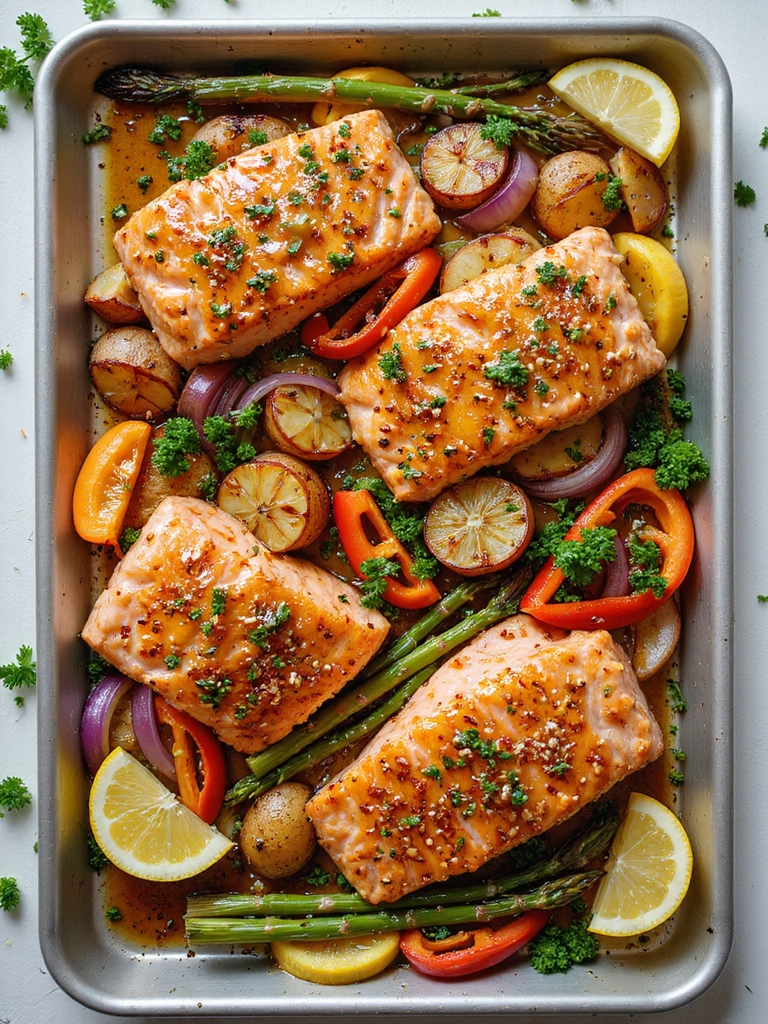 honey mustard sheet pan salmon