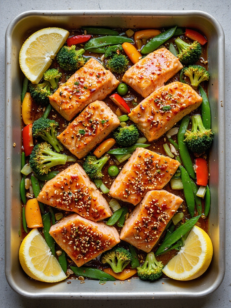 honey soy sheet pan salmon