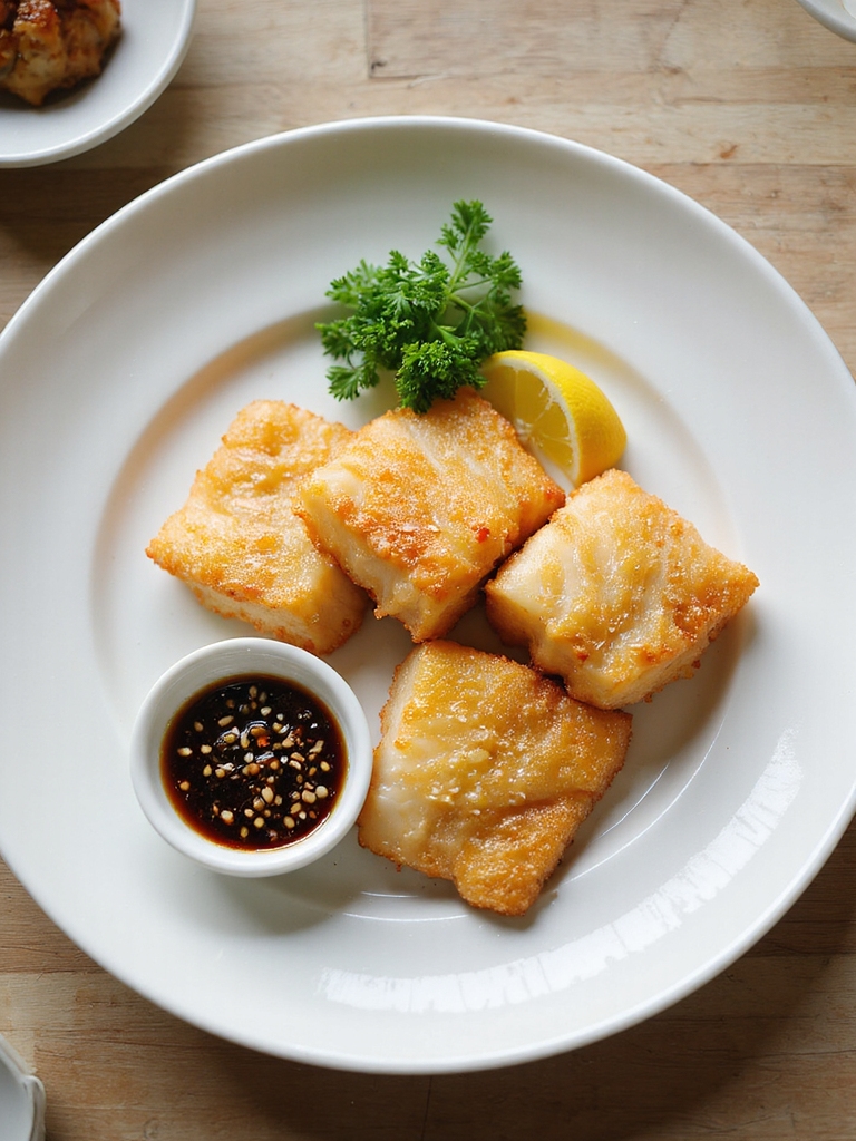 ice cold sparkling water tempura