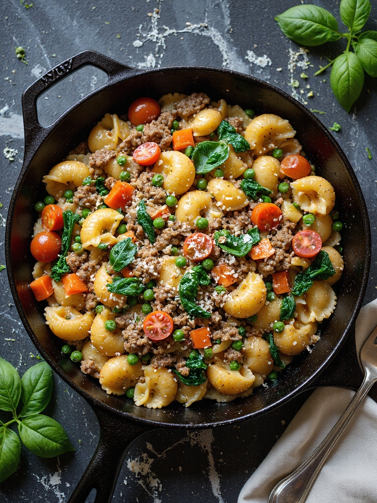 instant pot beef pasta skillet