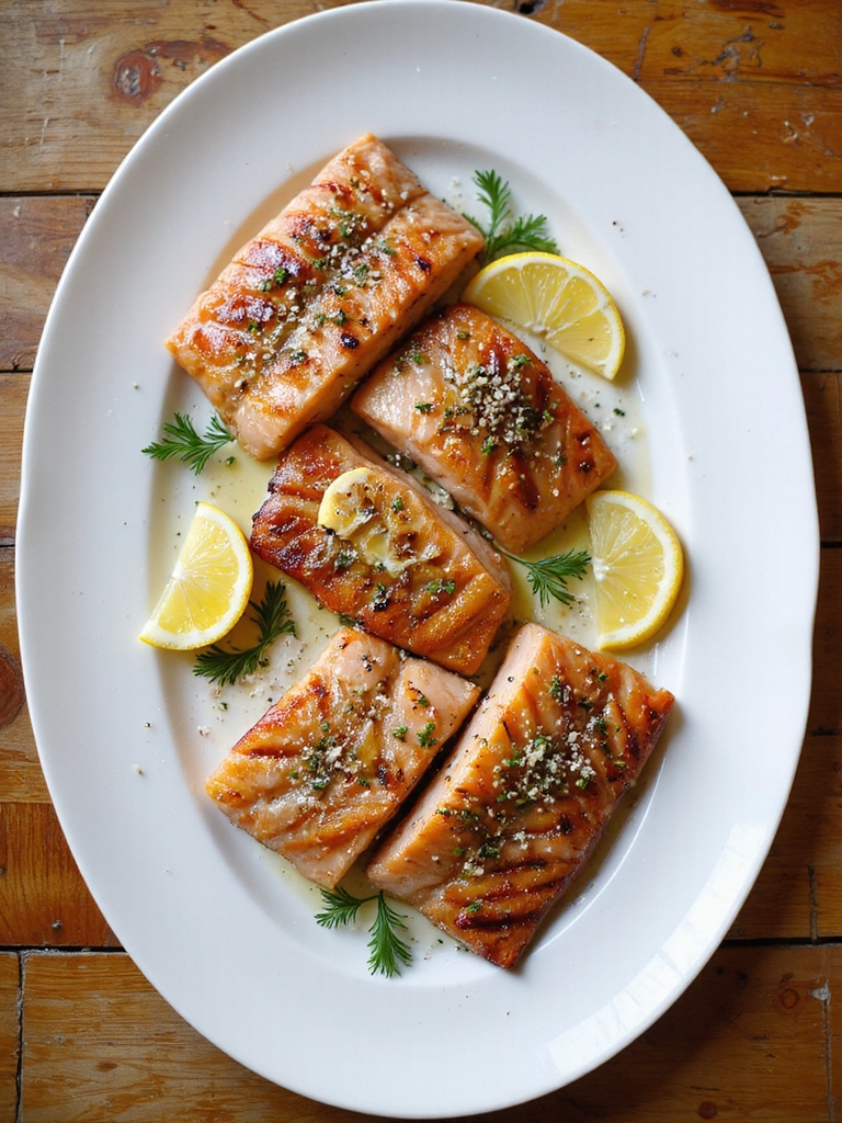 juicy smoky grilled fish