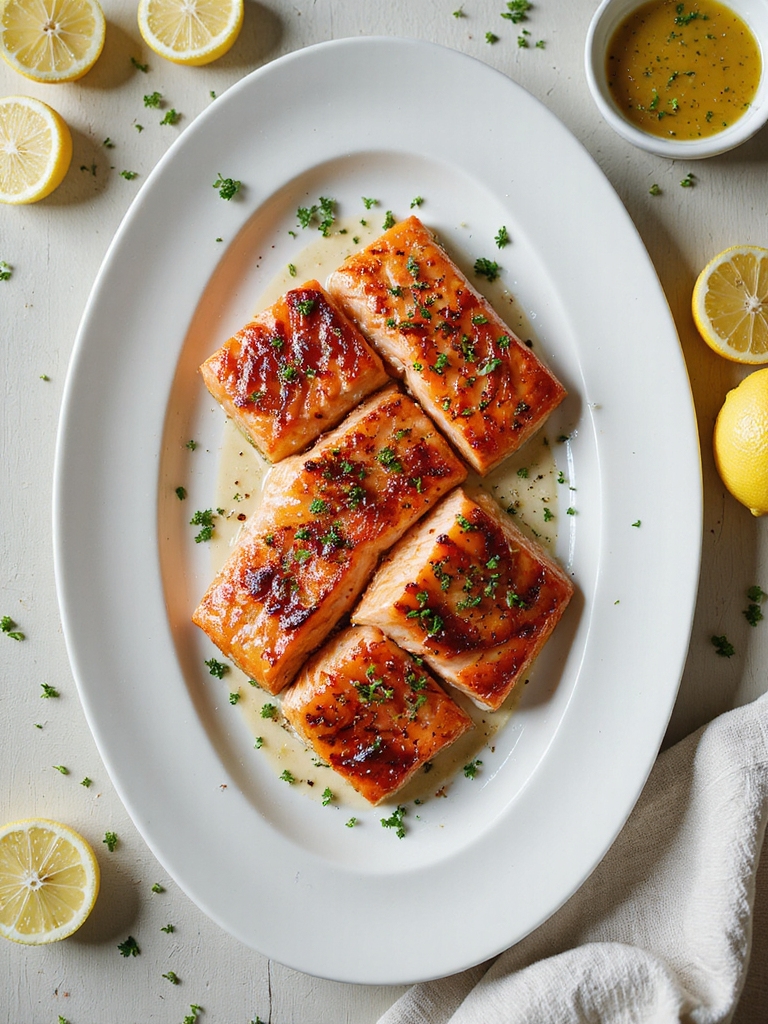 keto savory mustard grilled salmon