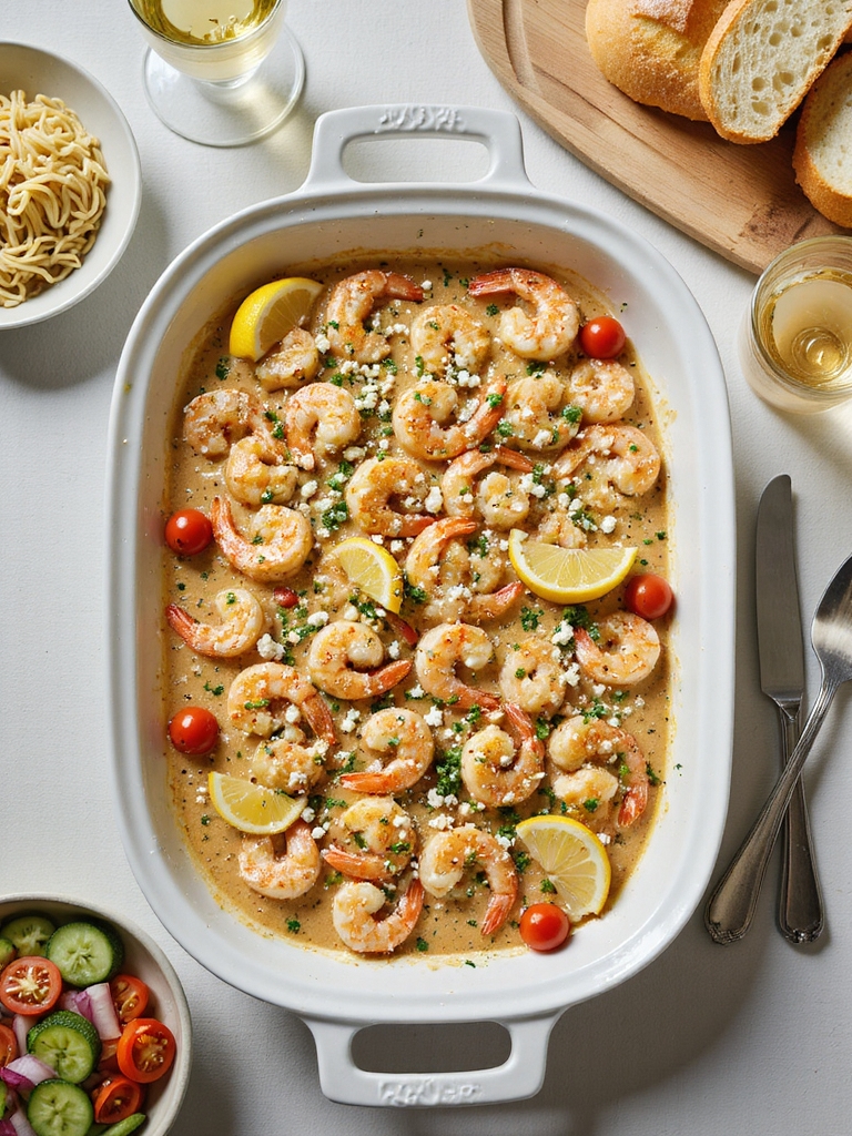 kid friendly mediterranean shrimp casserole
