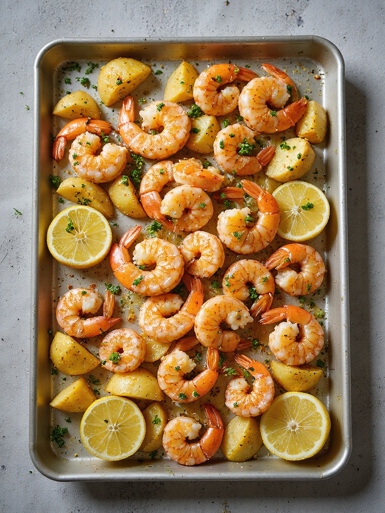 kid friendly sheet pan shrimp potatoes