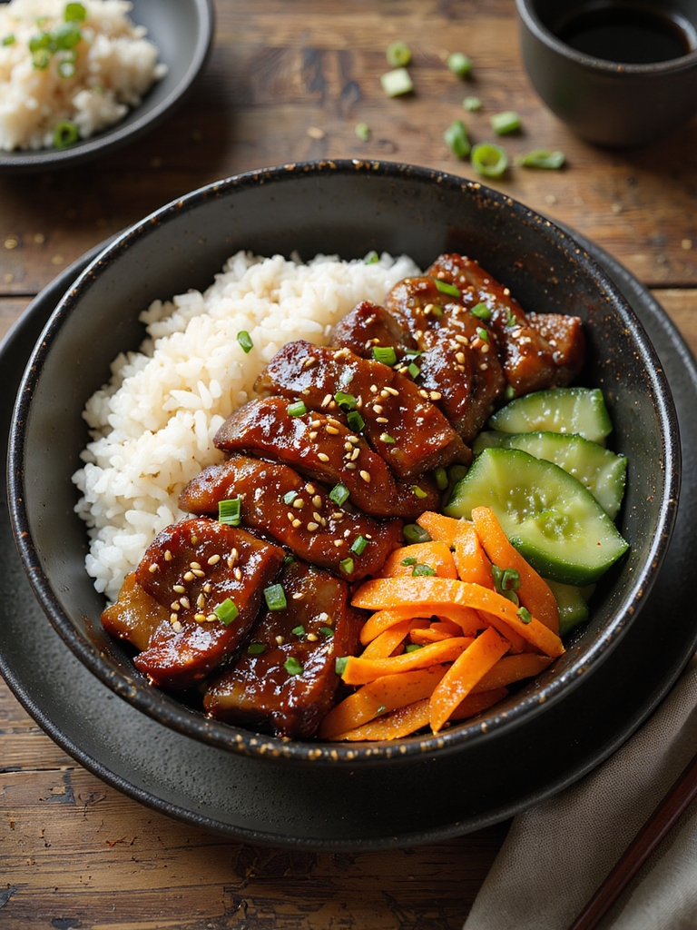 korean style gochujang beef bowls
