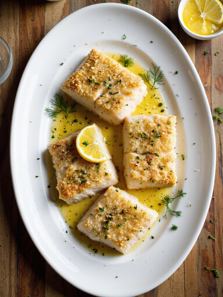 lemon butter herb glazed cod