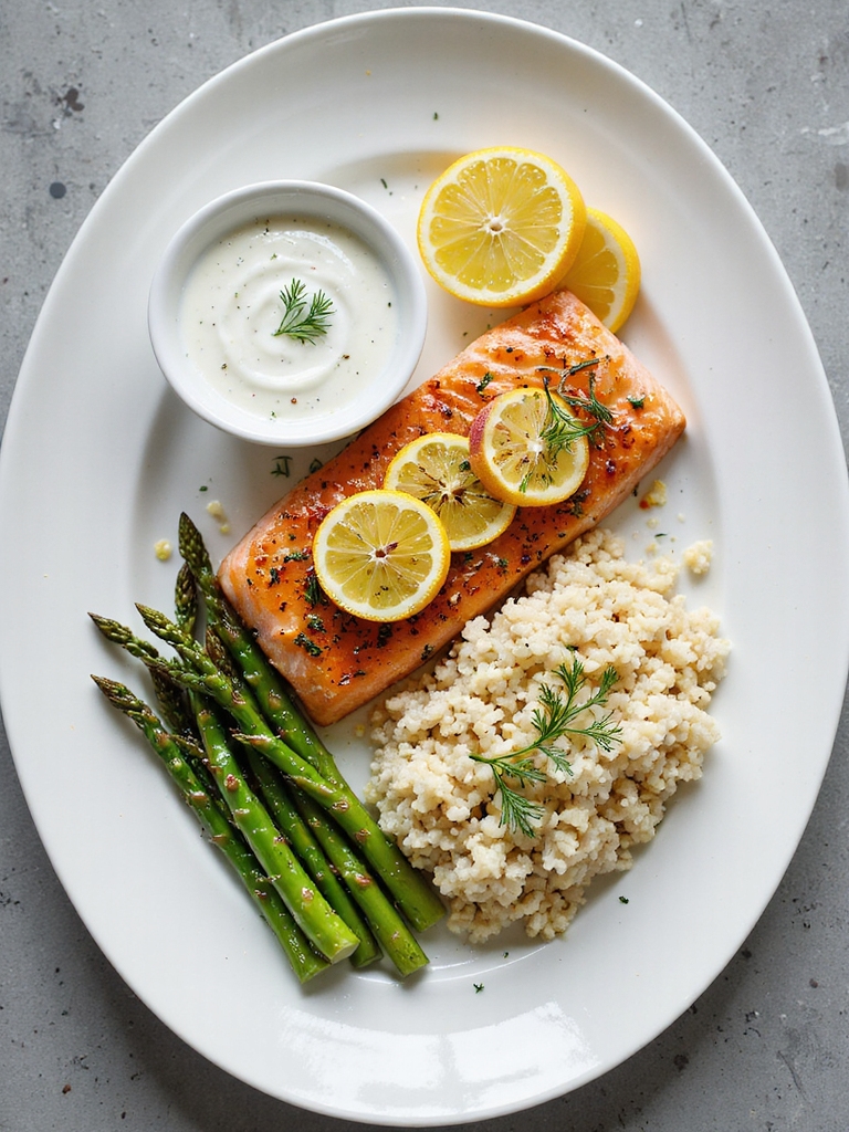 lemon dill roasted salmon meal