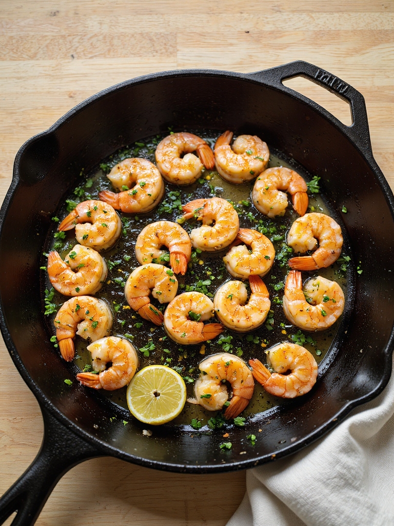 lemon herb skillet shrimp