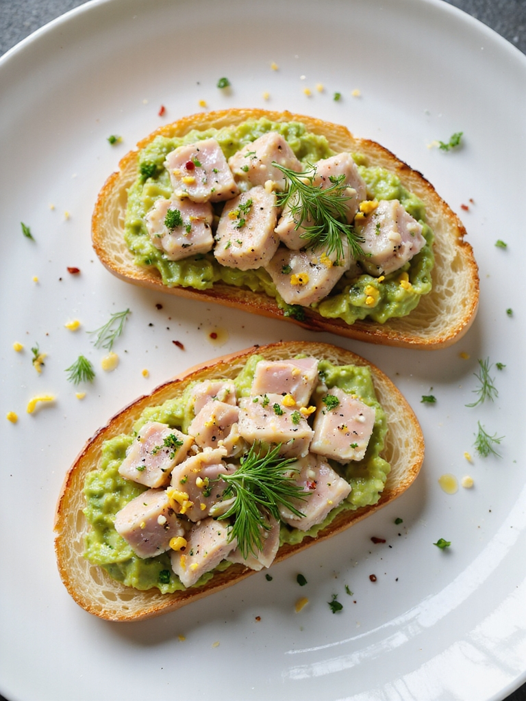 lemon herb tuna avocado toast