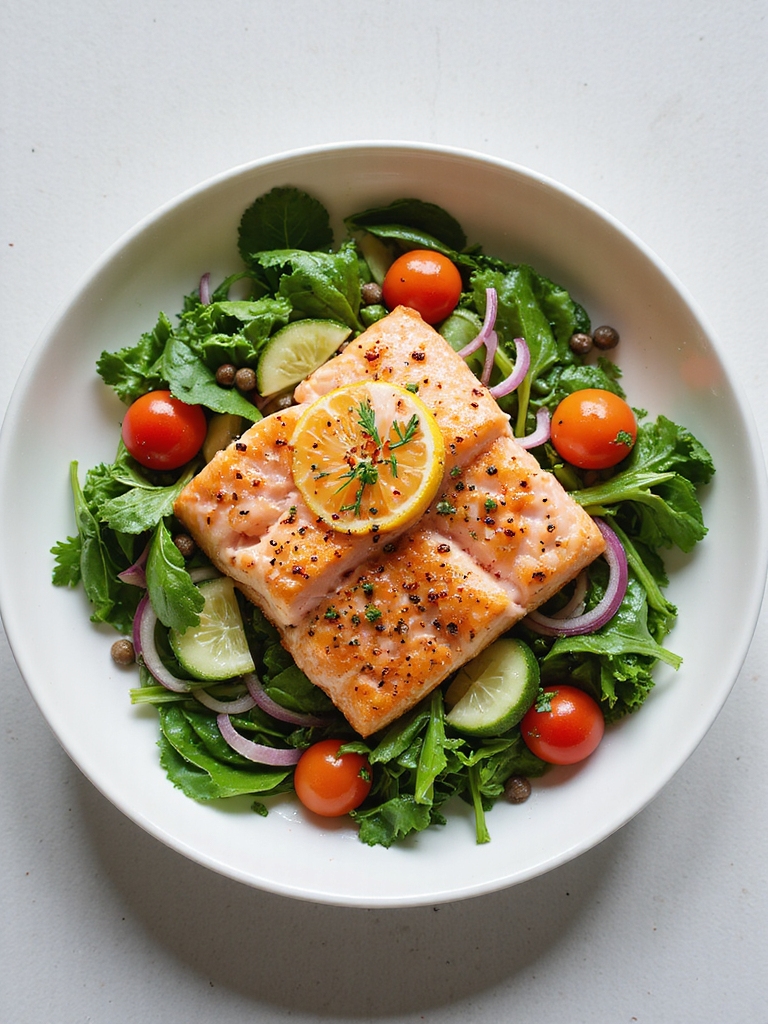 lemon pepper salmon salad