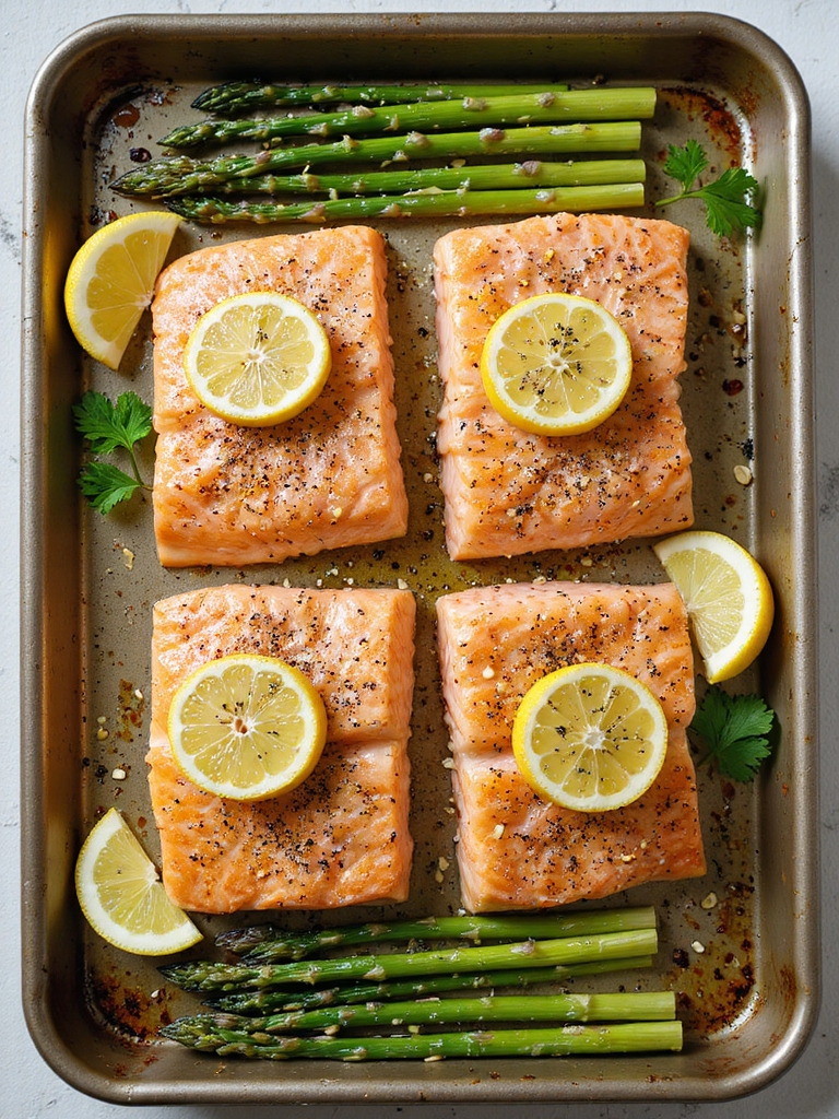 lemon pepper sheet pan salmon