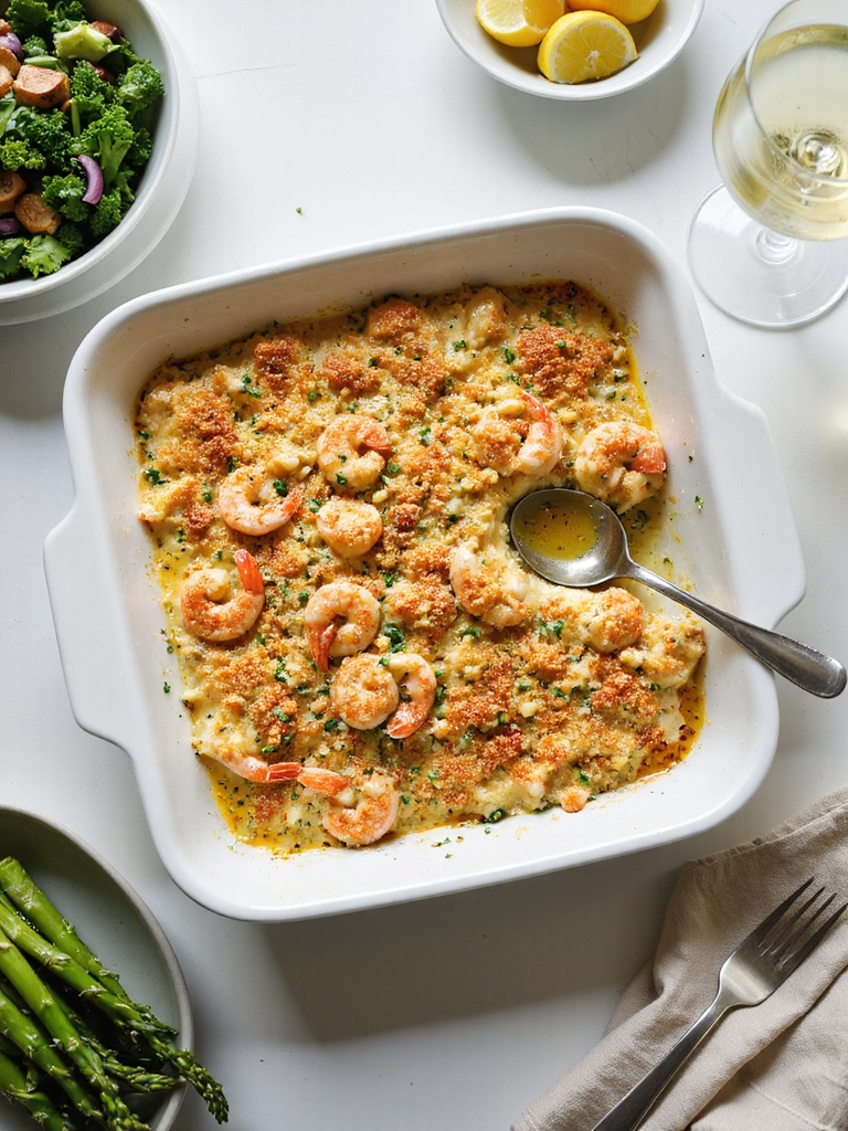 lemony dairy free seafood casserole